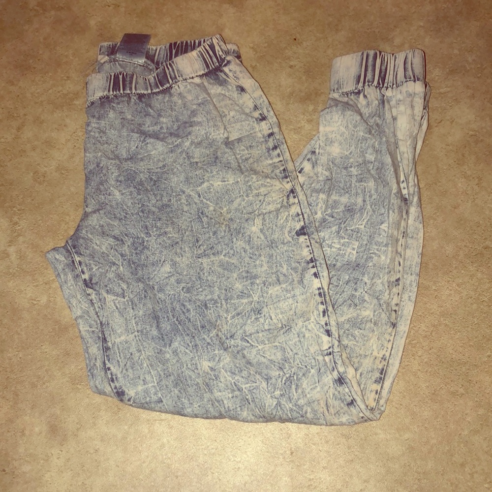 Acid wash joggers